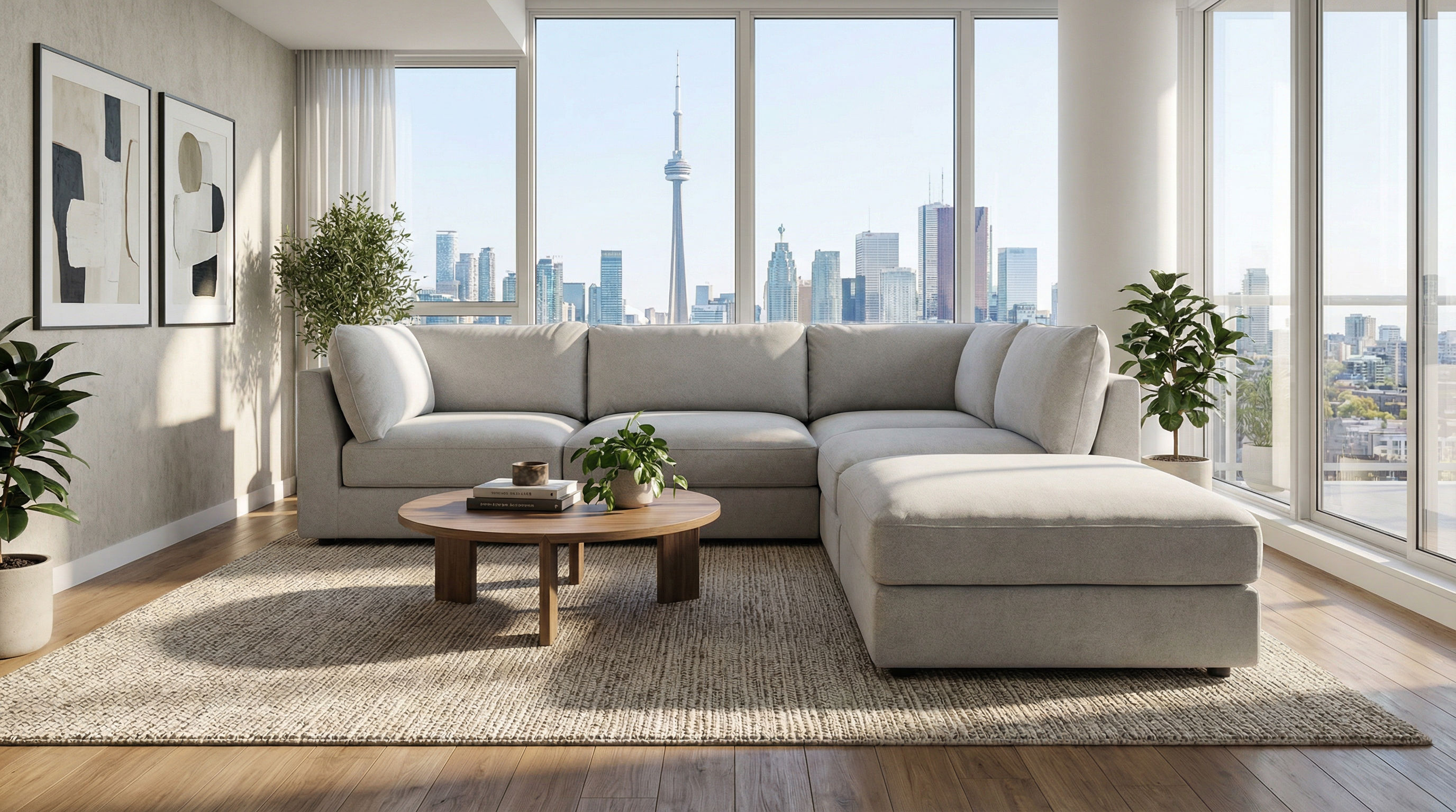 Maxwell modular sectional in a Wilder Home living room